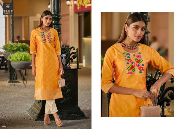 Smit Maya Paithani Cotton Designer Kurti Collection